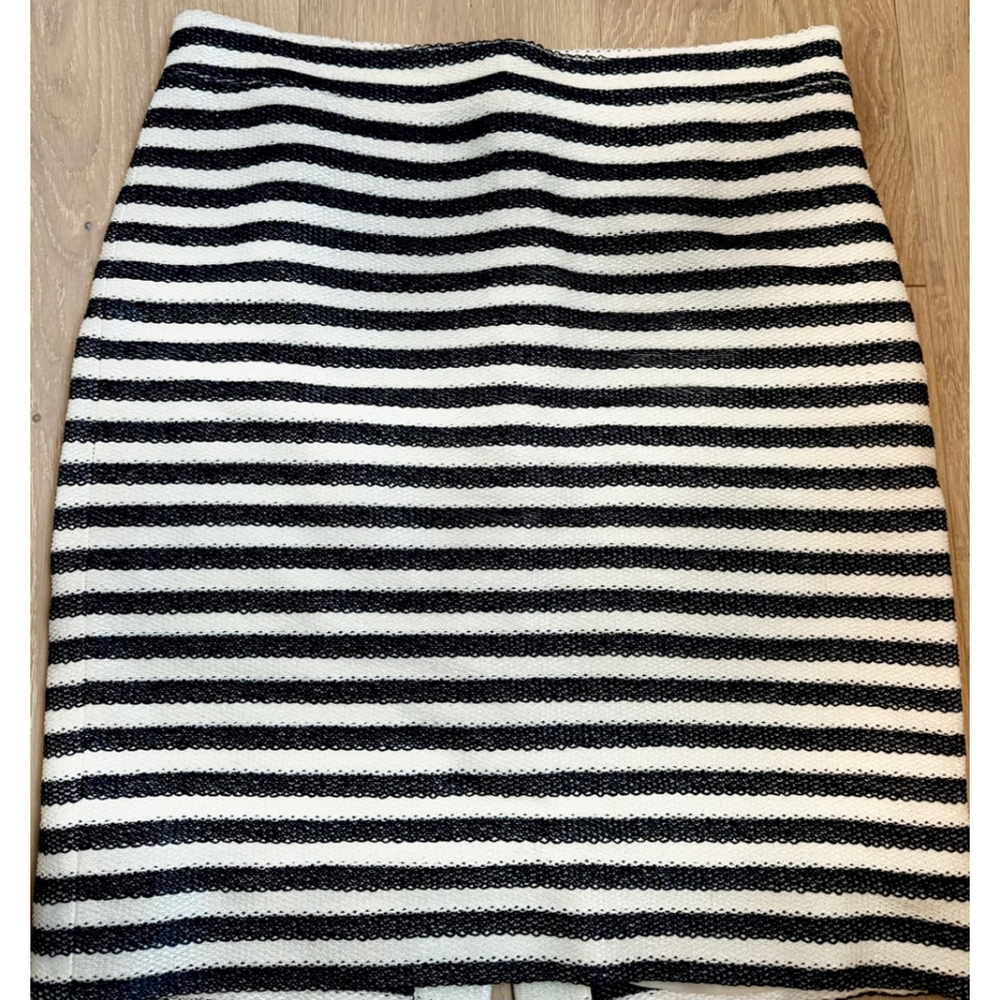 Women's J.Crew Pencil Skirt Size 8 White & Blue Striped